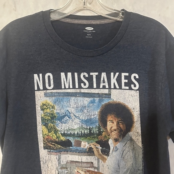 Old Navy Bob Ross Paint Painting Short Sleeve T Shirt Tee - Picture 3 of 6